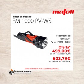 Motor de fresado FM 1000 PV-WS - 1P0360 - Promoción Mafell