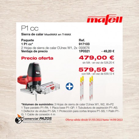 Sierra de calar P 1 cc MaxiMAX en T-MAX - 1P0321 - Promoción Mafell
