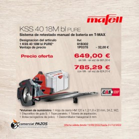 Sistema de retestado KSS 40 18M bl PURE - 1P0378 - Promoción Mafell