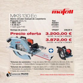 Sierra circular manual de carpintería MKS 130 Ec - 1P0207 - Promoción Mafell - 1