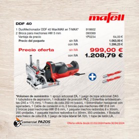 Promoción Sistema Duo Mechonador DDF 40 MaxiMAX Mafell - 1P0234