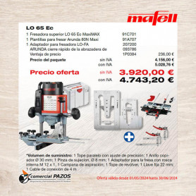 Fresadora superior LO 65 Ec MaxiMAX - 1P0384 - Promoción Mafell