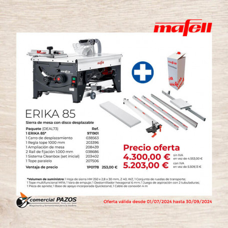 Sierra de mesa con disco desplazable ERIKA 85 - 1P0178 - Promoción Mafell - 1