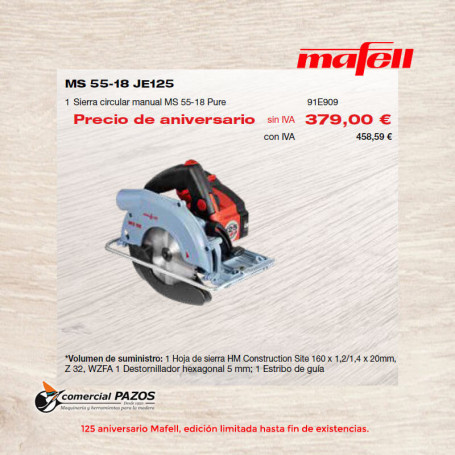 Sierra circular manual MS 55-18 - 91E909 - Mafell - 1