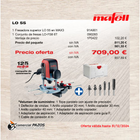 Fresadora superior LO 55 en MAX3 - 1P0422- Promoción Mafell - 0