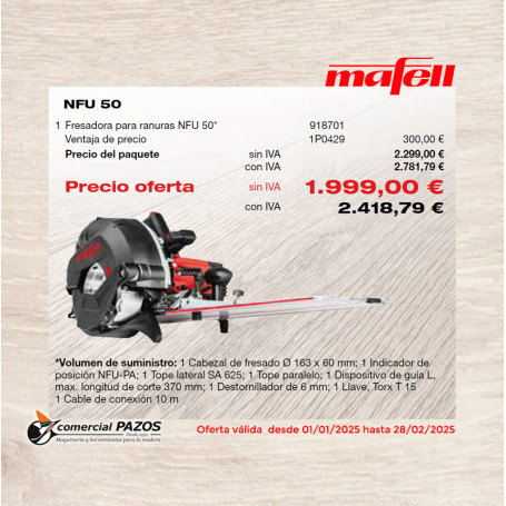 Fresadora para ranuras NFU 50 - 1P0429 - Promoción Mafell - 1