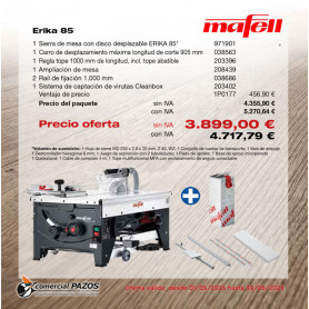 Sierra de mesa con disco desplazable ERIKA 85 Mafell - 1P0177 - Promoción Mafell