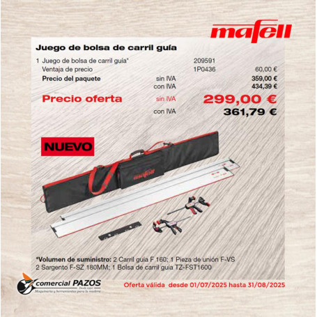 Juego de bolsa de Carril guía - 1P0436 - Promoción Mafell - 1