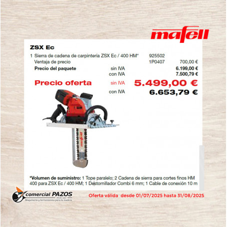 Sierra de cadena de carpintería ZSX Ec / 400 HM - 1P0407 - Promoción Mafell - 1