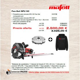 Fresadora para ranuras NFU 50 Fan-Set - 918709 - Mafell - 1