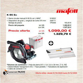 Sierra circular manual K 85 Ec en L-MAX - 1P0458 - Promoción Mafell - 1
