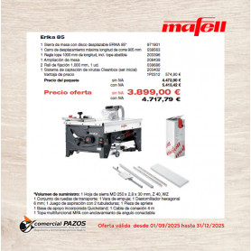 Sierra de mesa con disco desplazable ERIKA 85 Ec - 1P0312 - Promoción Mafell - 0