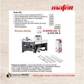 Sierra de mesa con disco desplazable ERIKA 85 Ec - 1P0312 - Promoción Mafell - 0