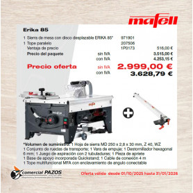 Sierra de mesa con disco desplazable ERIKA 85 Ec - 1P0173 - Promoción Mafell - 1