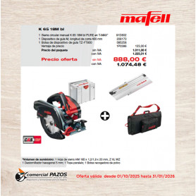 Sierra circular manual de batería K 65 18M bl PURE en T-MAX - 1P0386 - Promoción Mafell - 1