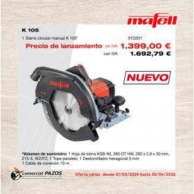 Sierra circular manual K 105 91D201 Mafell