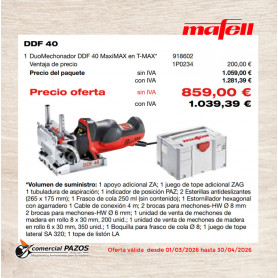 Sistema Duo Mechonador DDF 40 MaxiMAX - 1P0234 - Promoción Mafell