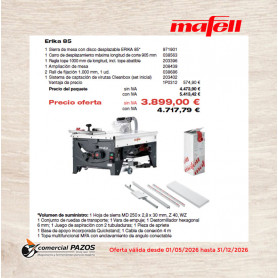 Sierra de mesa con disco desplazable ERIKA 85 Ec - 1P0312 - Promoción Mafell - 0