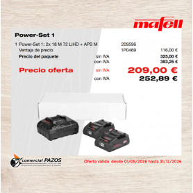 Power-Set 1: 2x 18 M 72 LiHD + APS M - 1P0469 - Promoción Mafell - 0
