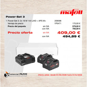 Power-Set 3: 2x 18 M 144 LiHD + APS M+ - 1P0471 - Promoción Mafell - 0