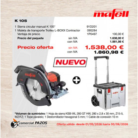 Sierra circular manual K 105  - 1P0497 - Promoción Mafell - 1