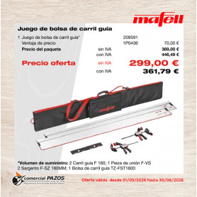 Juego de bolsa de Carril guía - 1P0436 - Promoción Mafell - 1