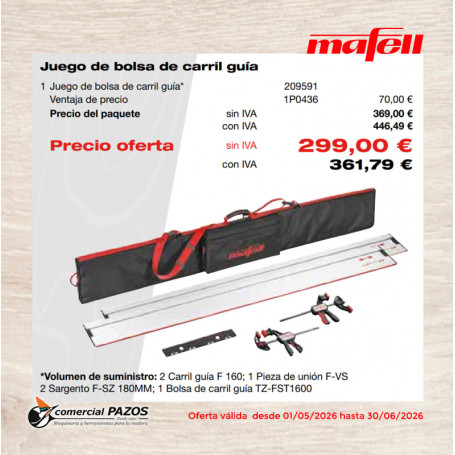 Juego de bolsa de Carril guía - 1P0436 - Promoción Mafell - 1