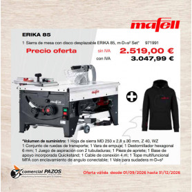 Sierra de mesa con disco desplazable ERIKA 85 Ec - 971991 - Promoción Mafell